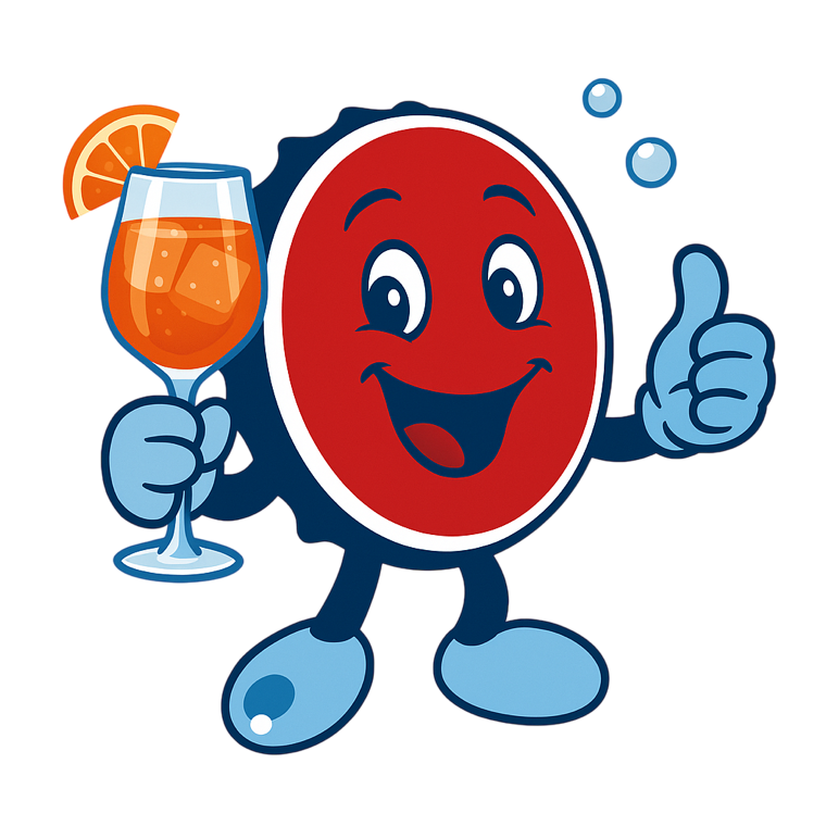 Kroni hält einen Drink